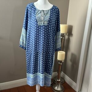 GAP Blue Floral Midi Dress